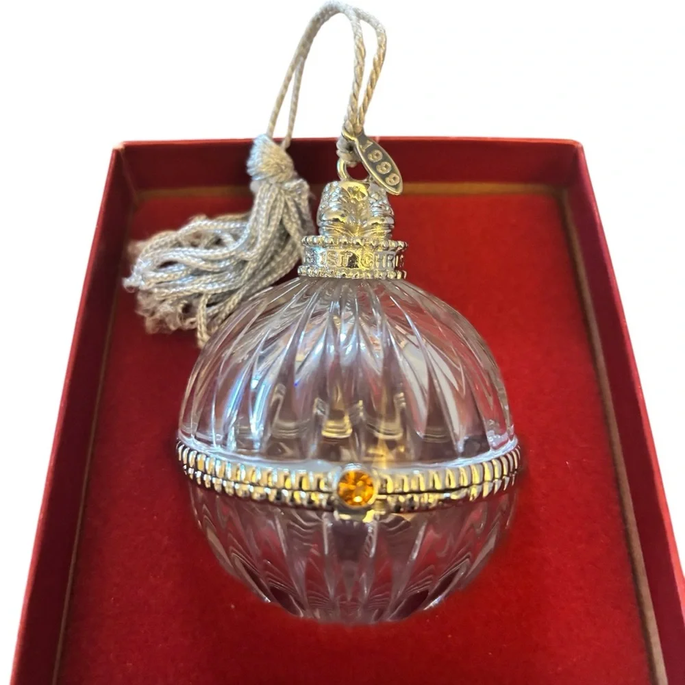 Lenox Pave Jewels Baby's 1st Ball Box - NIB Pink Pave jewel Vintage 1999
